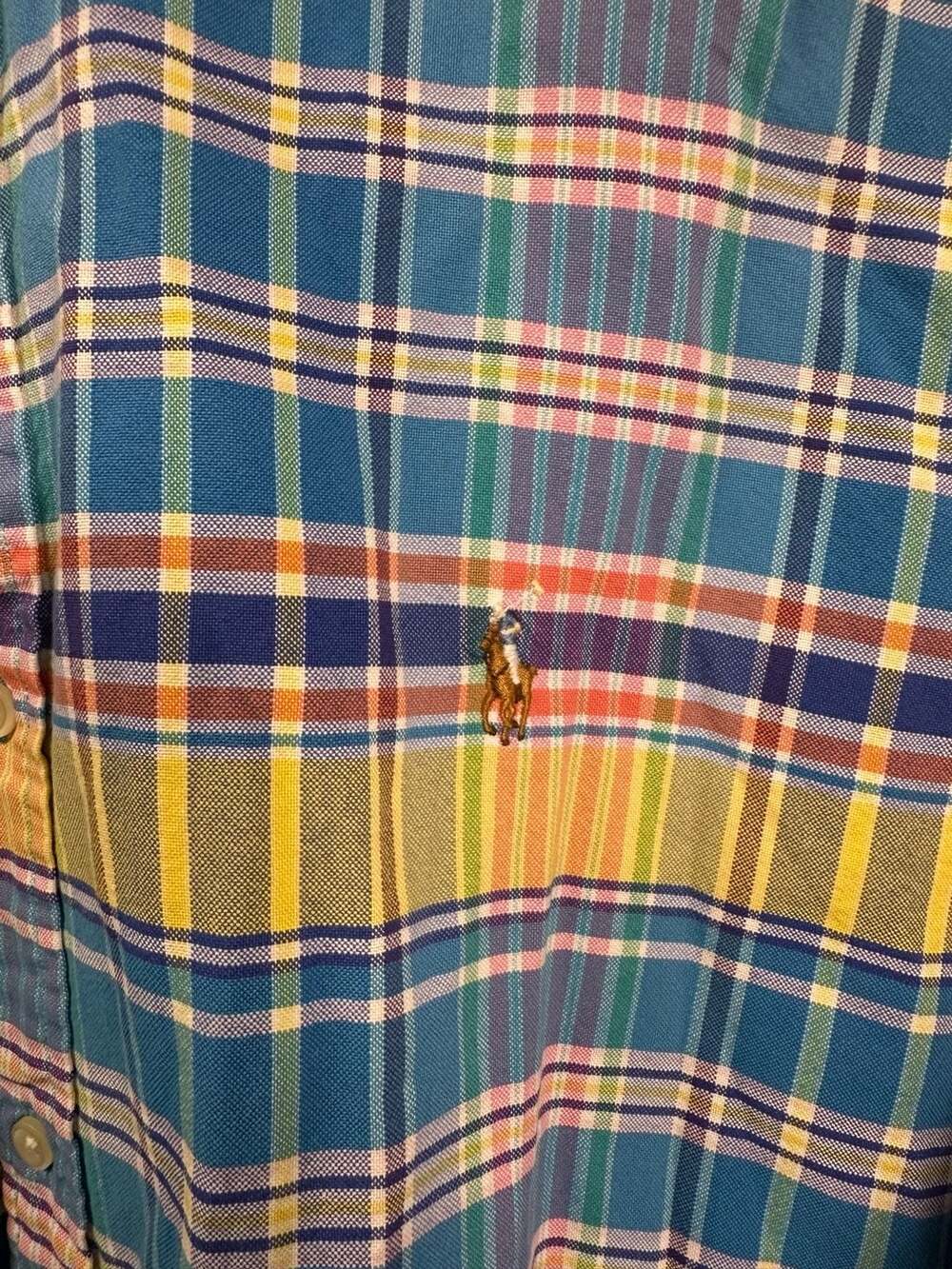 Ralph Lauren Plaid Button-Down Shirt Men's XL Multicolored Long Sleeve Cotton